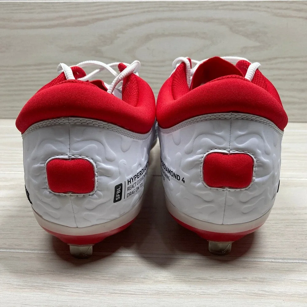 Nike Hyperdiamond 4 Elite Softball Cleat Red White Women's Size 11.5 CZ5917-105